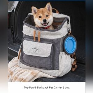 Pets | Top Paw Charcoal and Light Gray Pet Carrier | C1